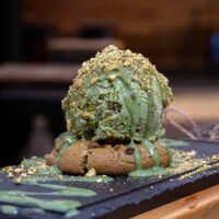 Pistachio cookie ice cream