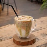 iced pistachio SPANISH LATTE